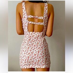 Y2K Vintage Floral backless dress